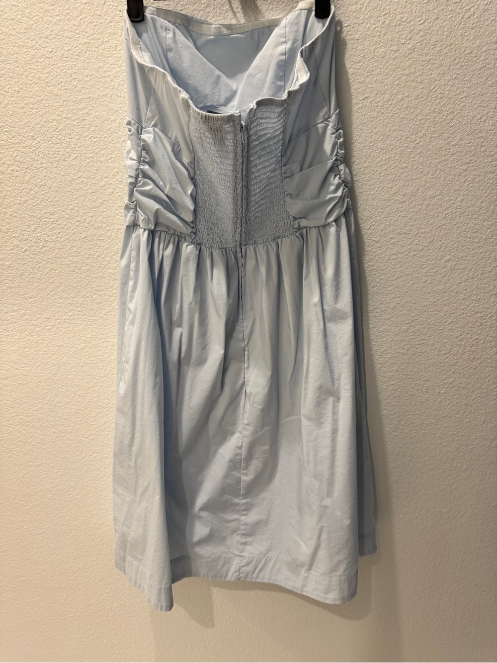 wild fable Pale Blue Strapless Ruched Midi Dress - Picture 2 of 3